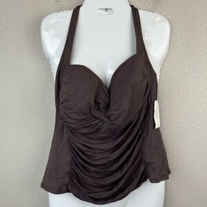 NWT La Blanca by Rob Beattie Tankini Top Size 14